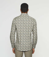 Chemise casual à imprimé beige JOAQUIN - IZAC