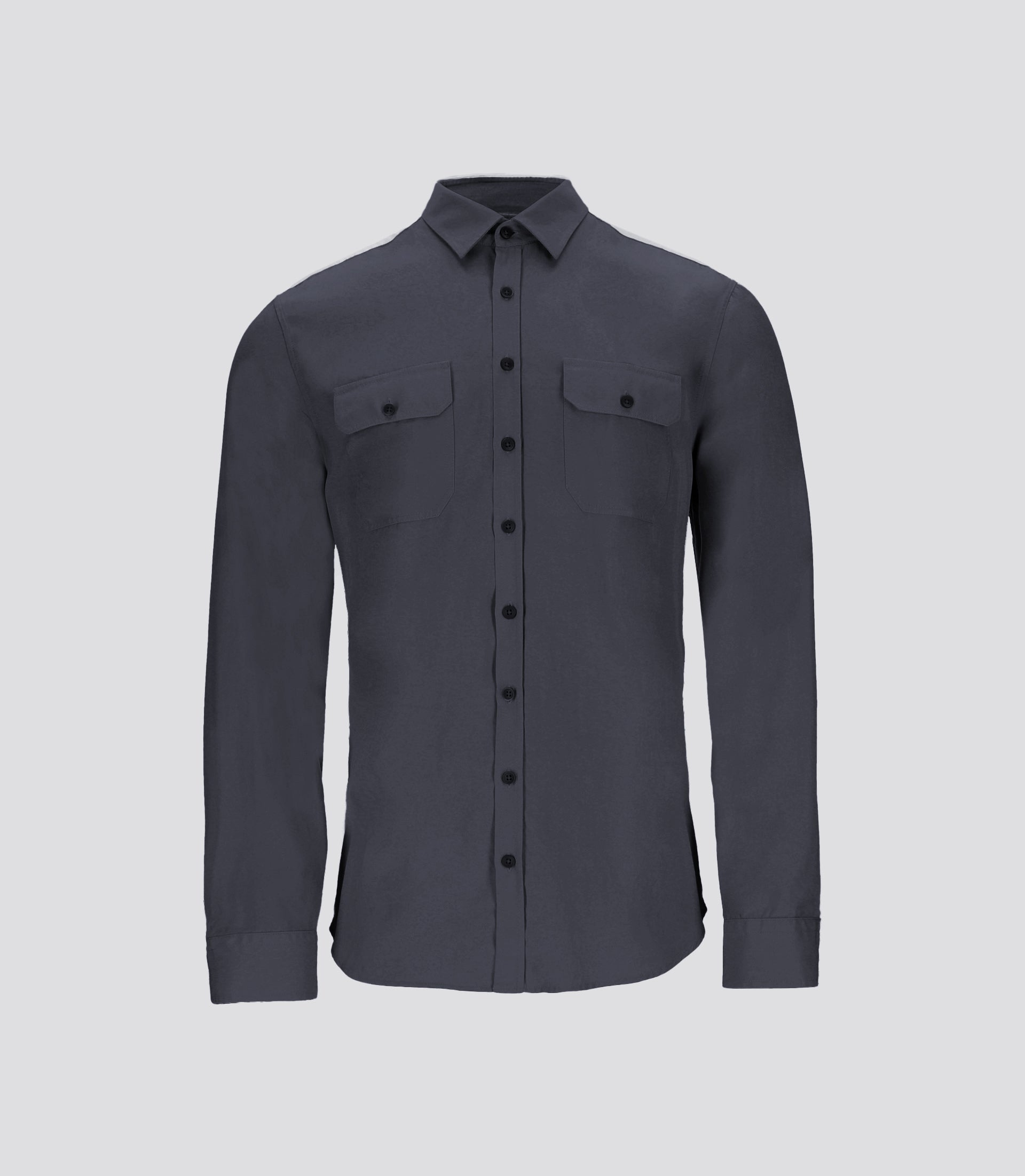 Chemise unie casual marine JULIEN