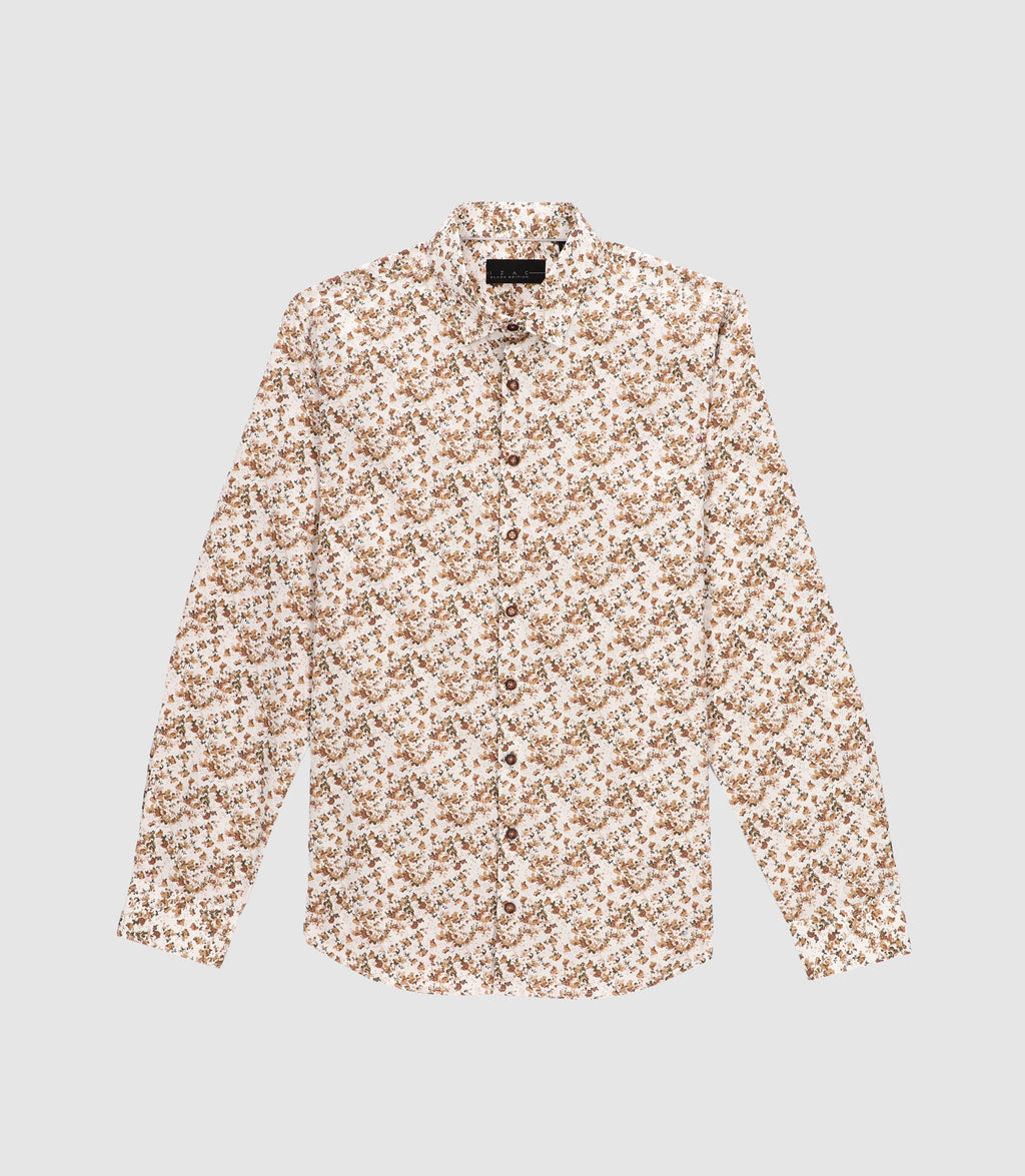 Chemise à imprimé floral kaki JACKIBT - IZAC