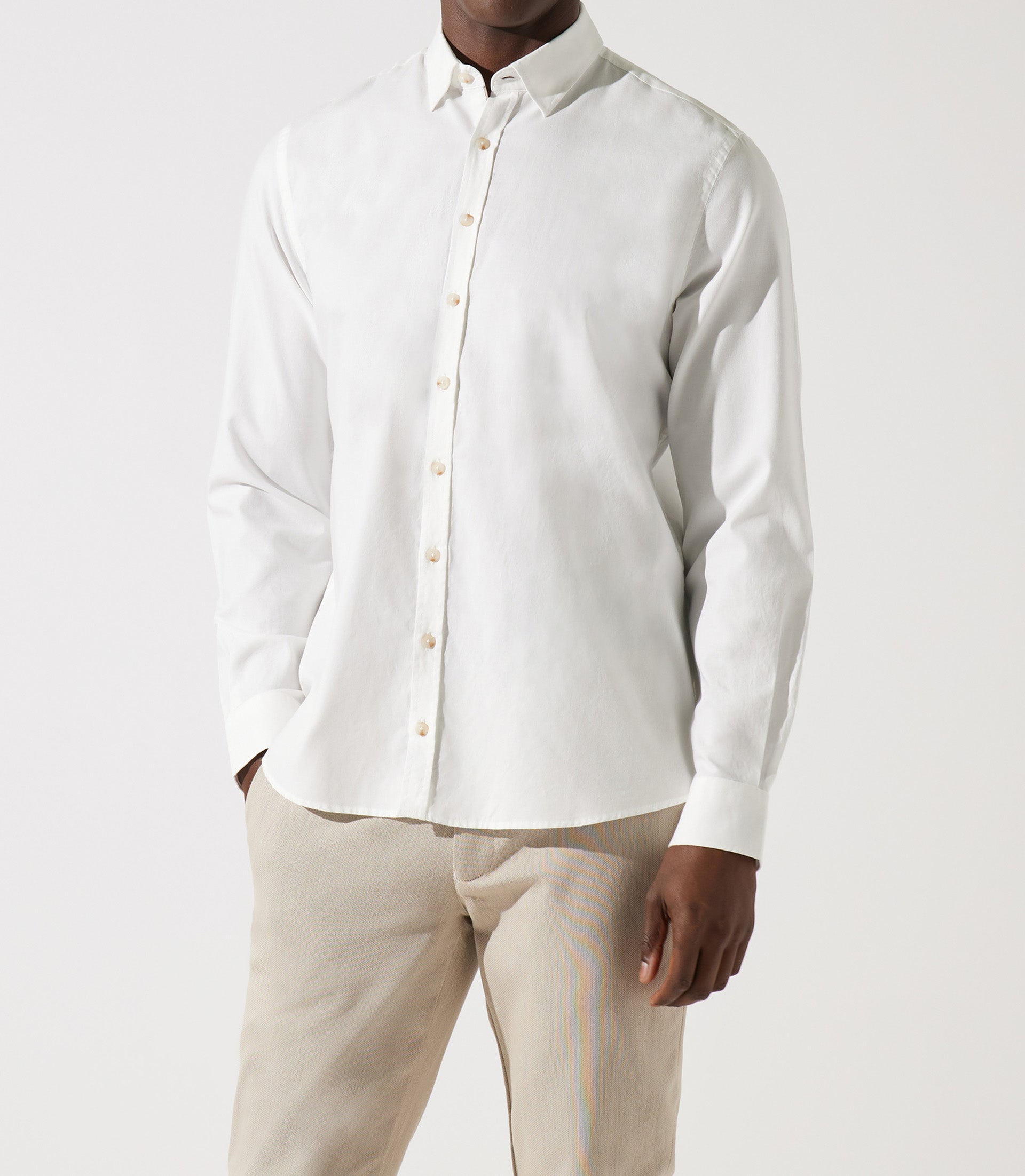 Chemise droite à coudières blanche JANIS - IZAC