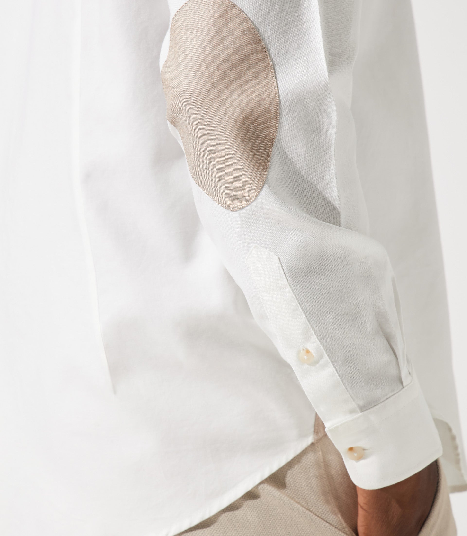 Chemise droite à coudières blanche JANIS - IZAC