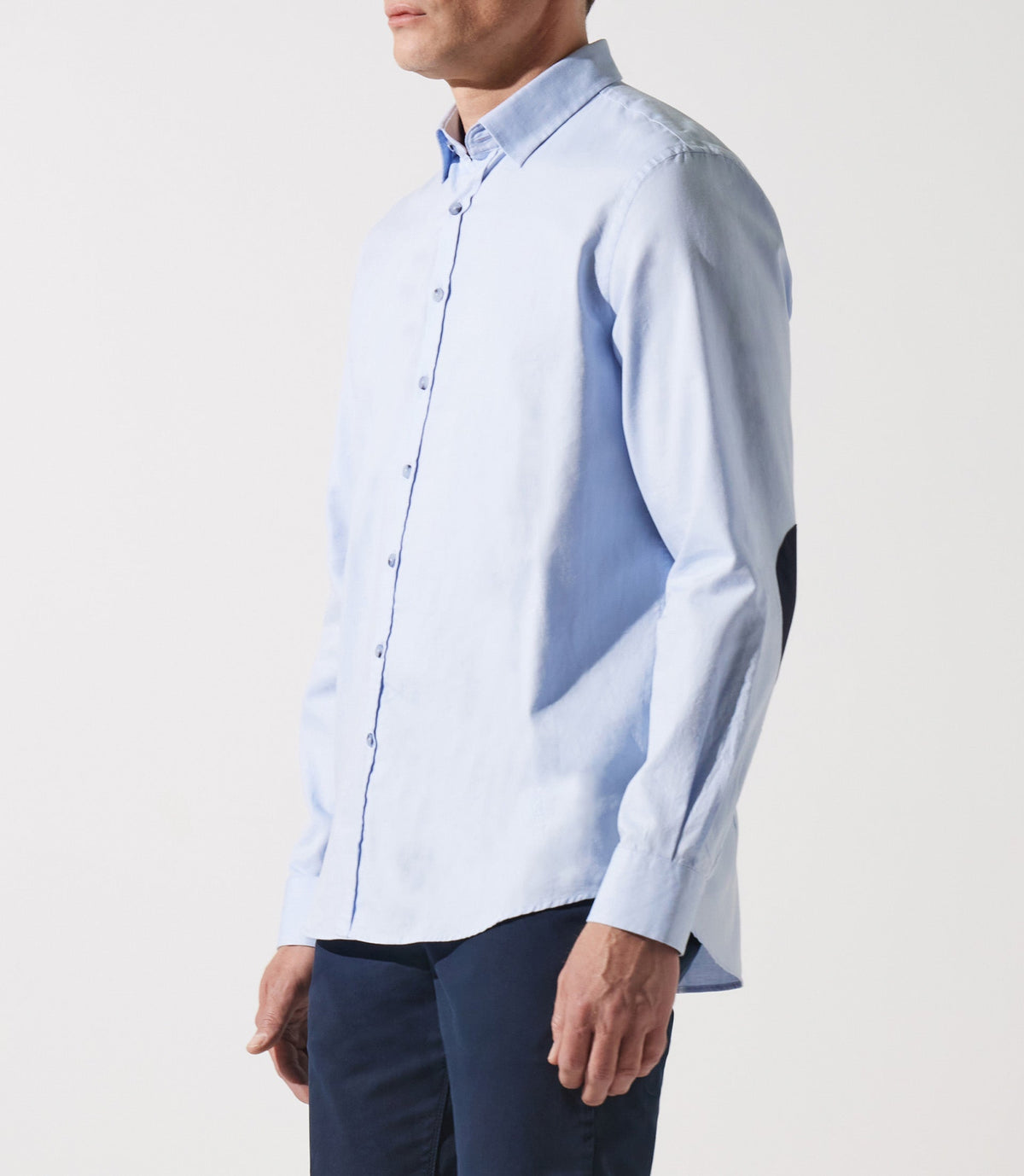 Chemise droite à coudières bleu ciel JANIS - IZAC