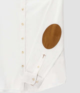 Chemise à coudières blanc et camel JASON - IZAC