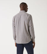 Chemise à petit carreaux marron JEAN - IZAC