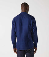 Chemise col mao bleu JEREMI - IZAC