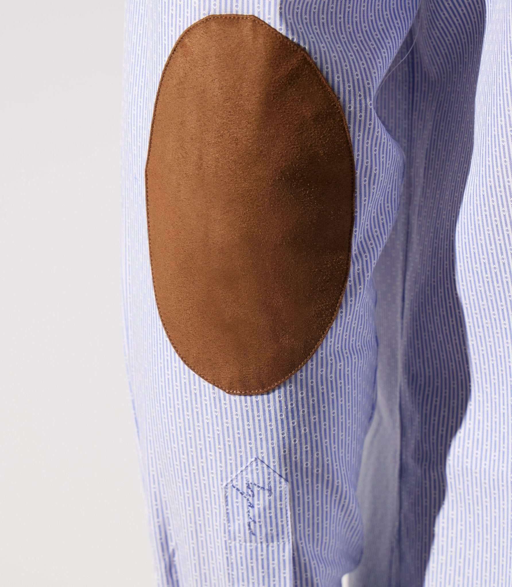 Chemise col mao à coudière bleu et blanc JOHAN - IZAC