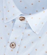 Chemise à coudières blanc et camel JORGEBT - IZAC