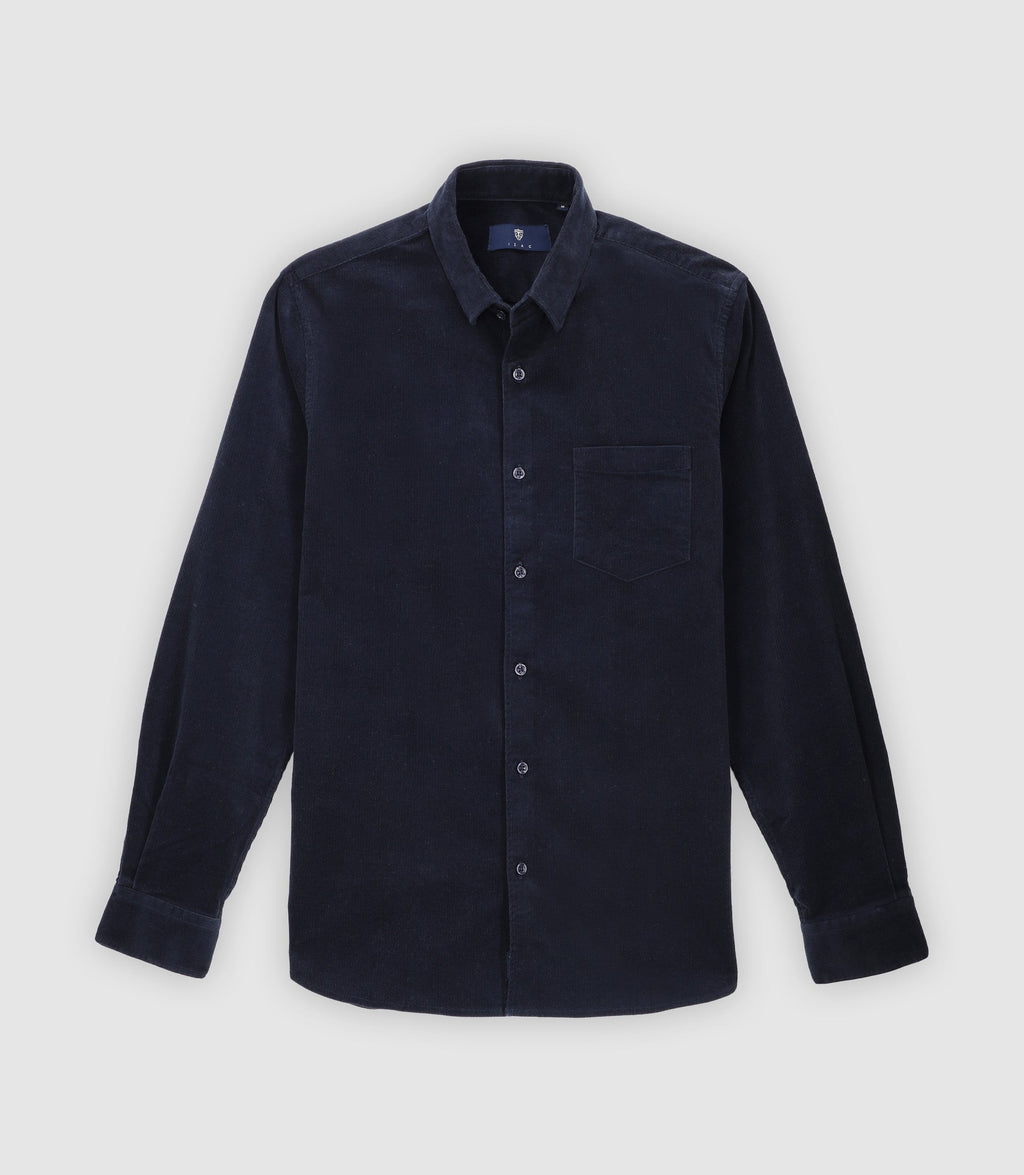 Chemise en velours marine - IZAC