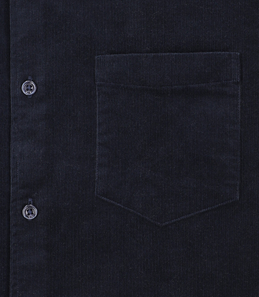 Chemise en velours marine - IZAC
