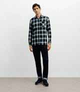 Chemise casual à petits carreaux marine - IZAC