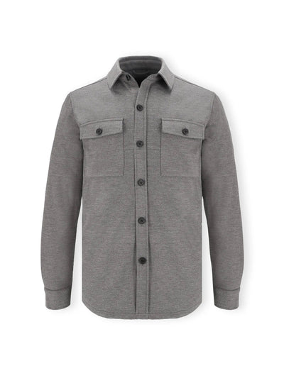 Surchemise effet maille gris - IZAC