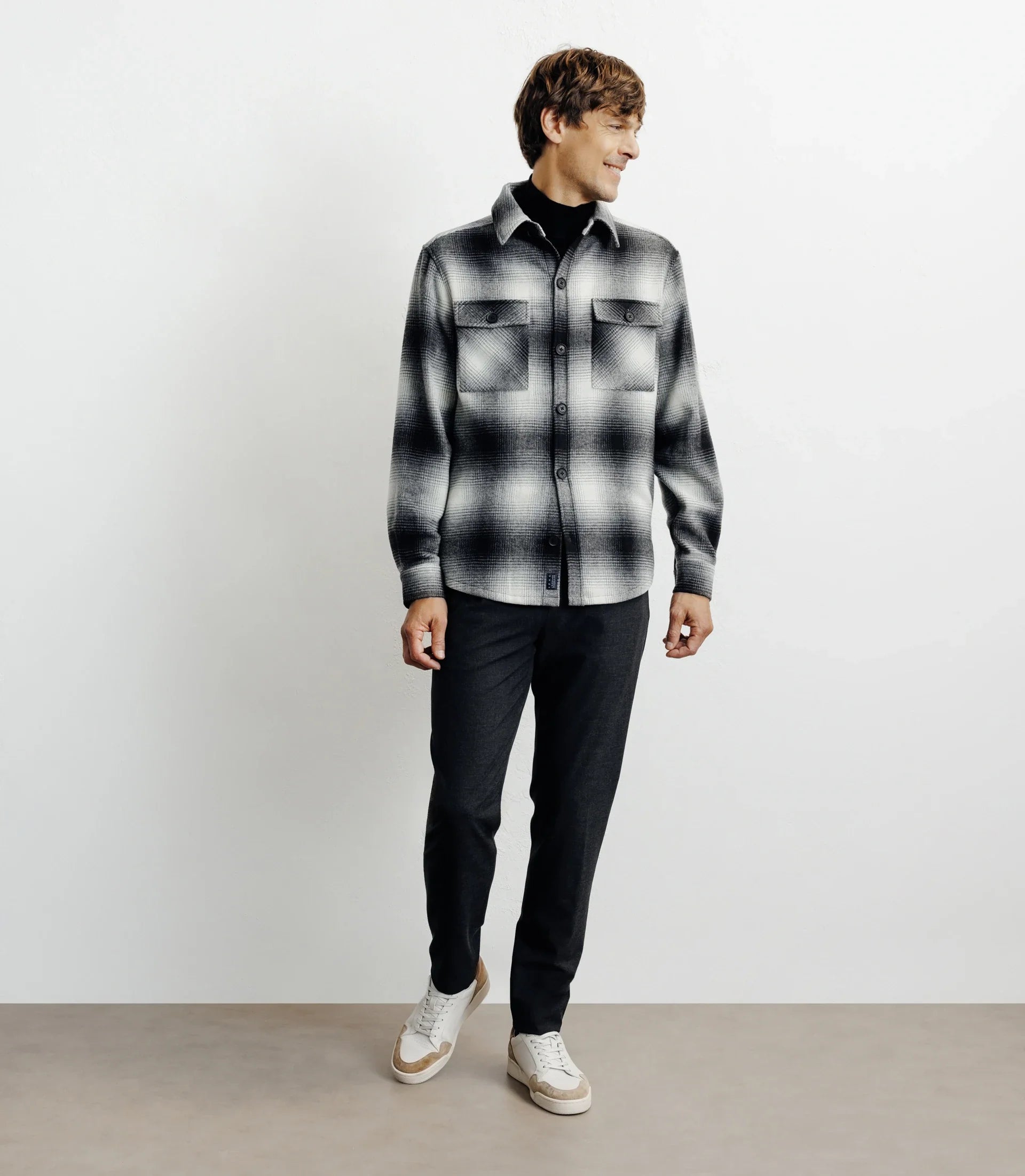 Surchemise à petits carreaux grise - IZAC