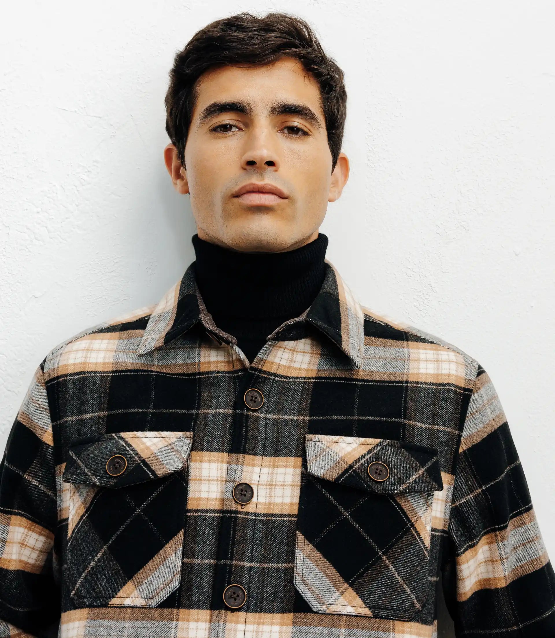 Surchemise à grands carreaux marron - IZAC