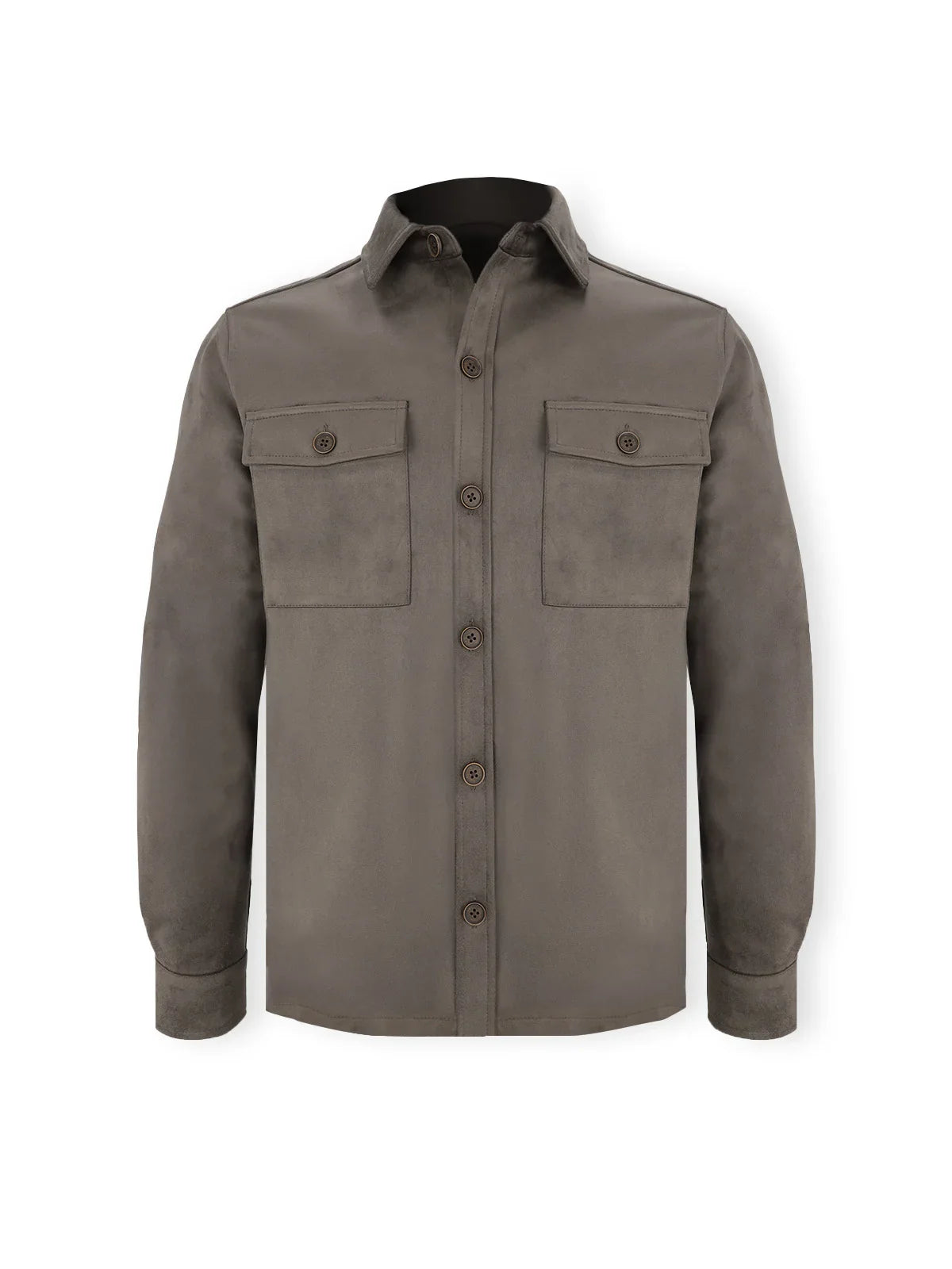 Surchemise en suédine chatain - IZAC