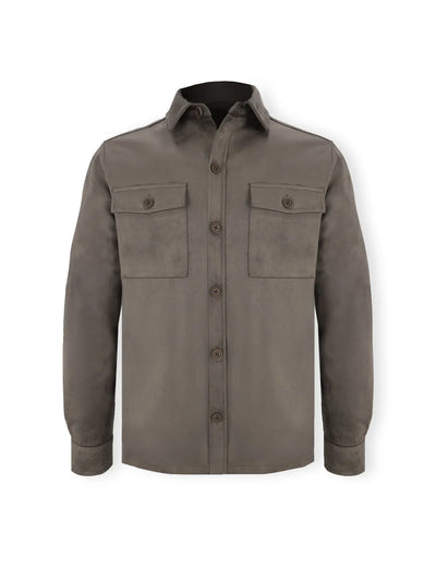 Surchemise en suédine chatain - IZAC