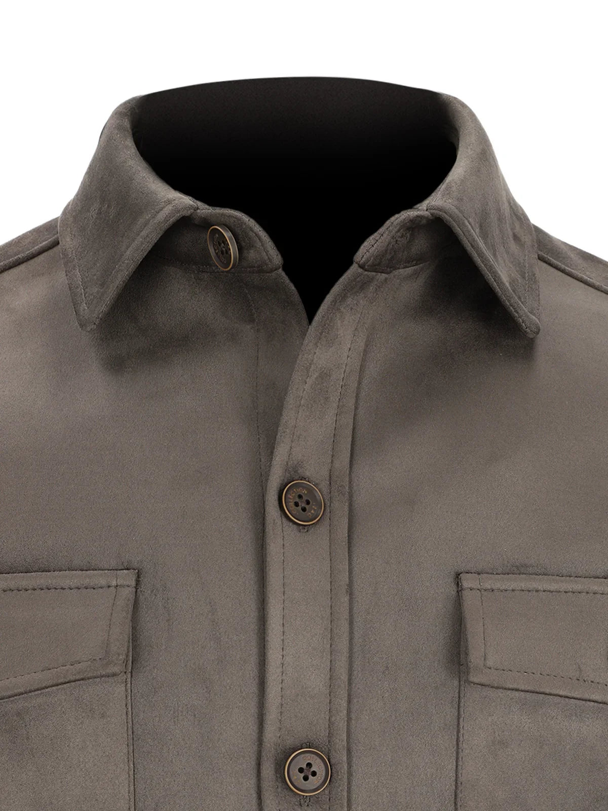 Surchemise en suédine chatain - IZAC