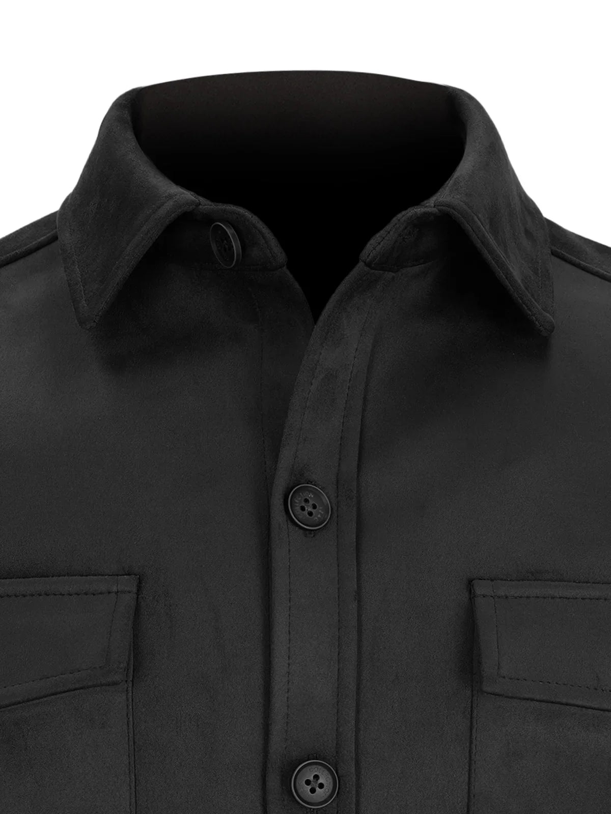 Surchemise en suédine noir - IZAC