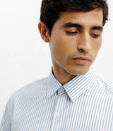 Chemise casual à rayures ciel - IZAC