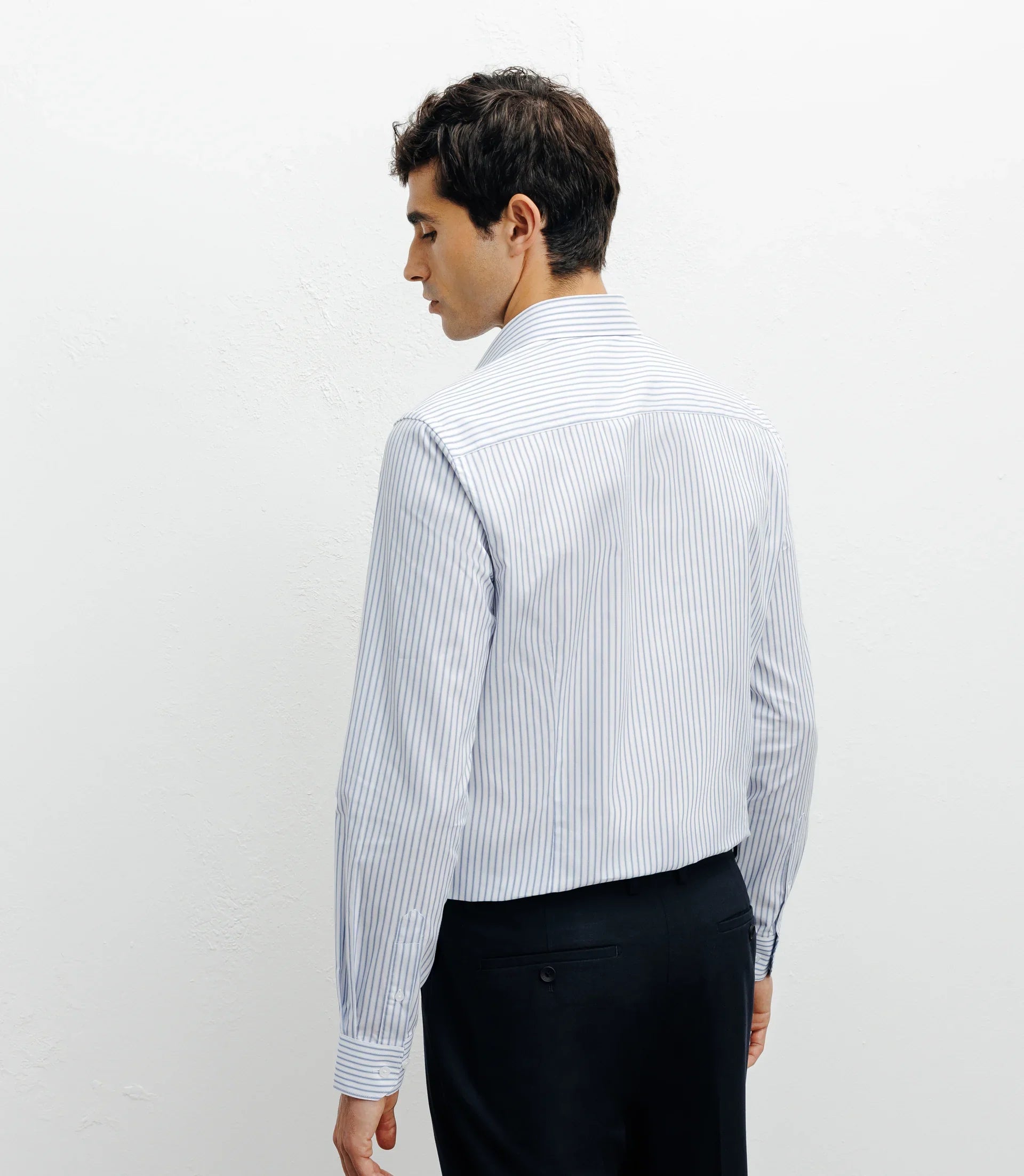 Chemise casual à rayures ciel - IZAC