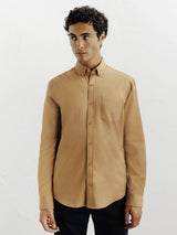 Chemise casual avec col boutonné camel - IZAC