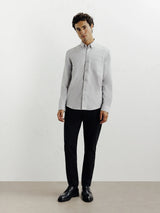 Chemise casual avec col boutonné grise - IZAC