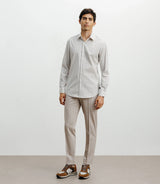 Chemise casual à imprimé fleurs beige - IZAC