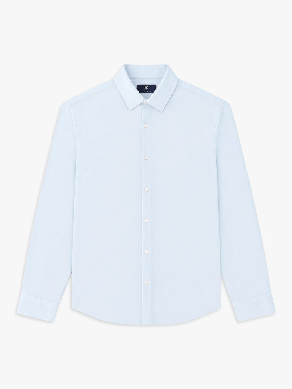 Chemise slim en maille jersey bleu ciel - IZAC