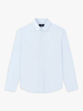Chemise slim en maille jersey bleu ciel - IZAC