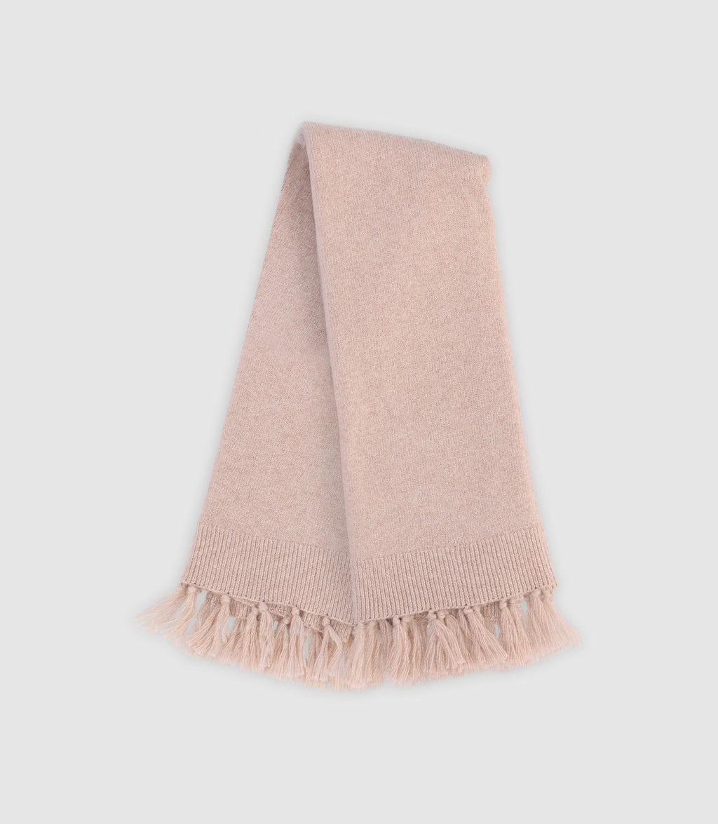 Echarpe en maille unie beige - IZAC
