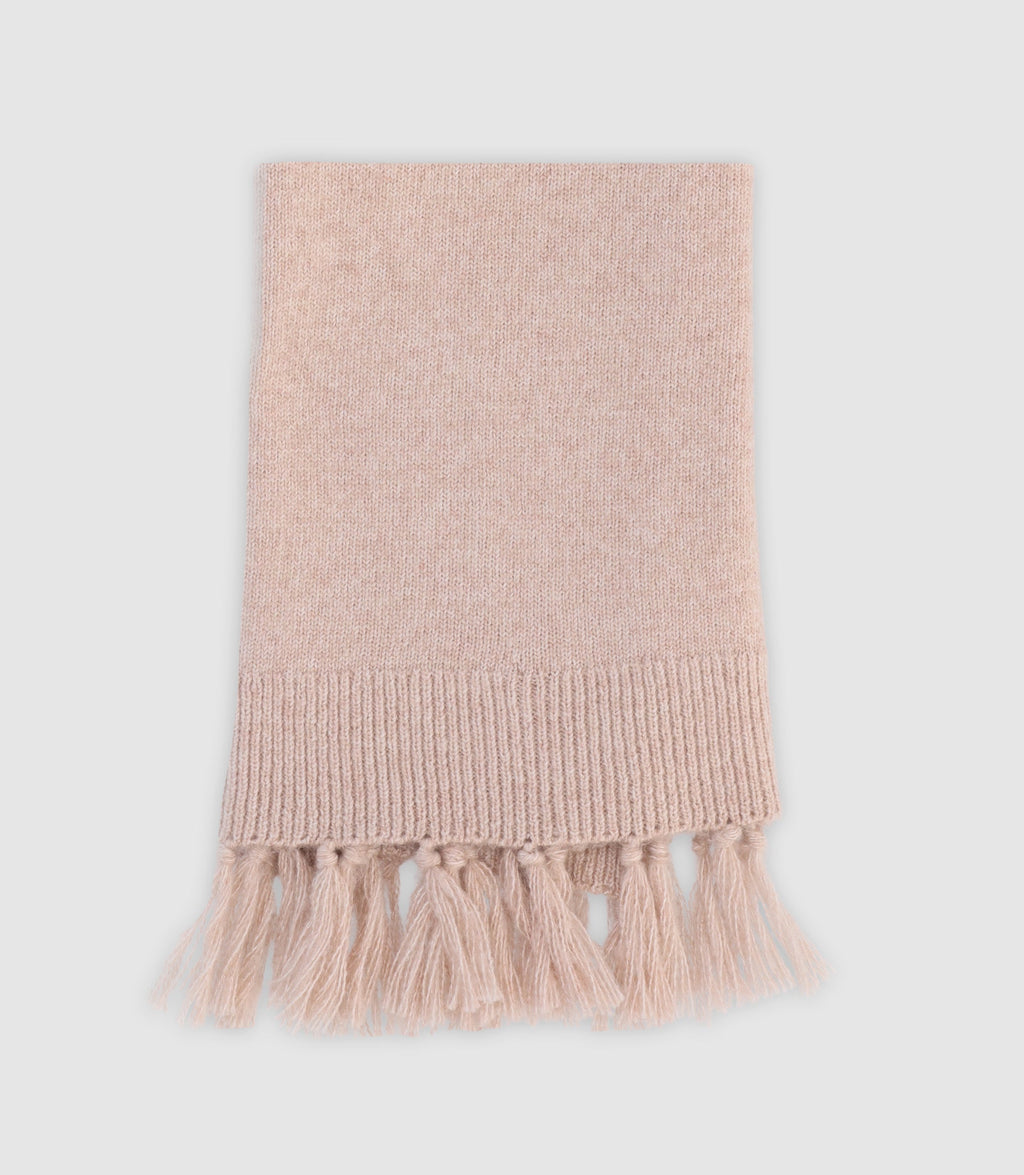 Echarpe en maille unie beige - IZAC