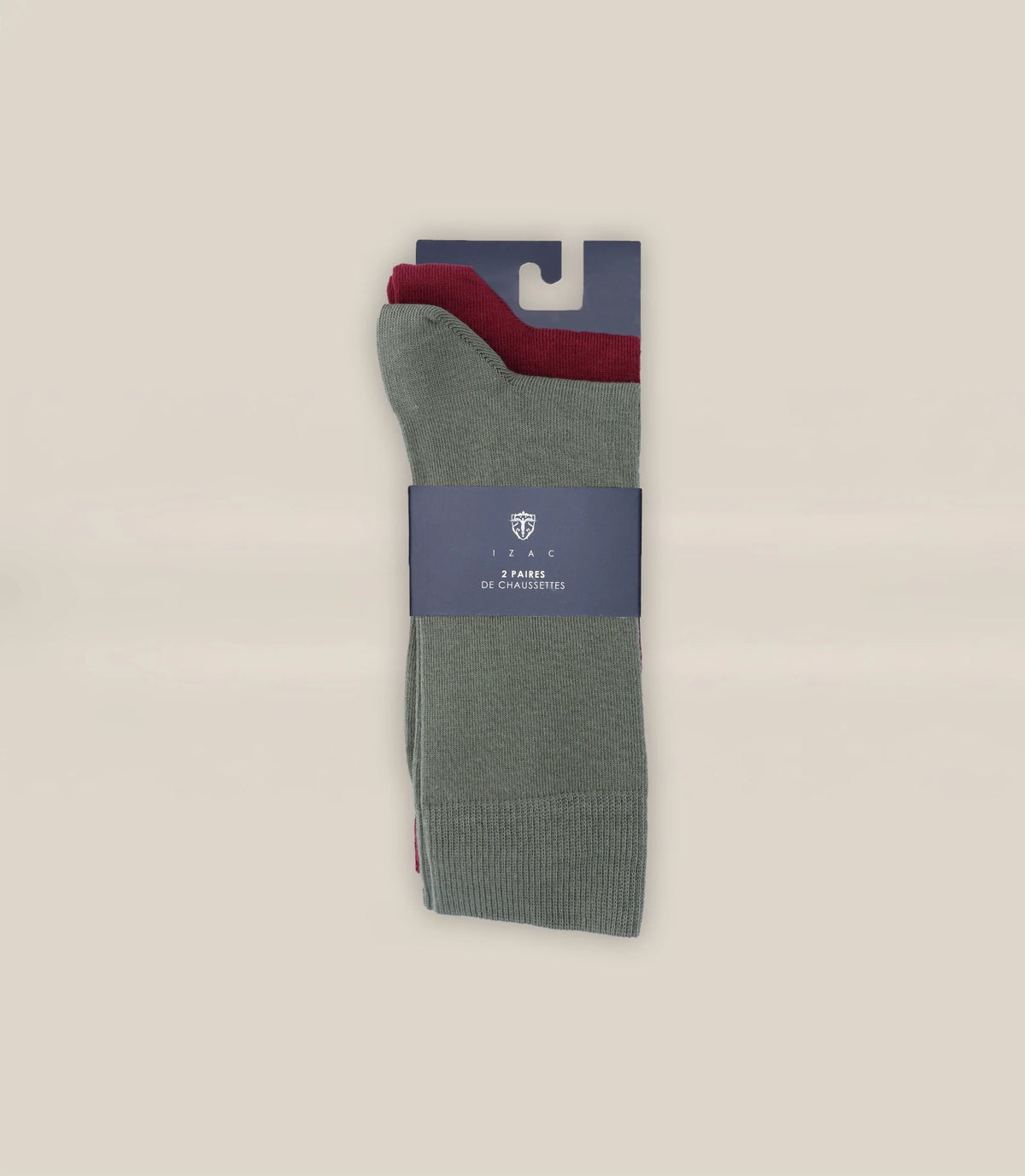 Pack de 2 chaussettes kaki - IZAC