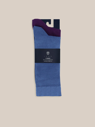 Pack de 2 chaussettes violet - IZAC