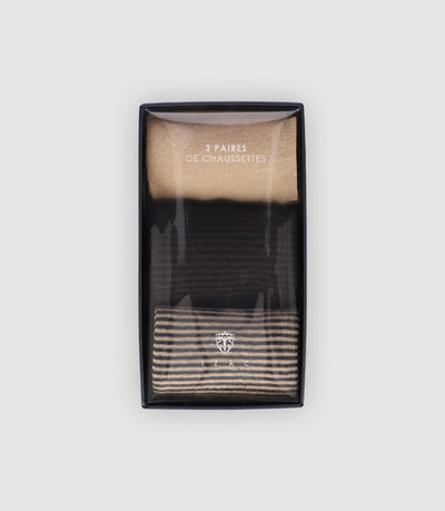 Chaussettes en pack beige - IZAC