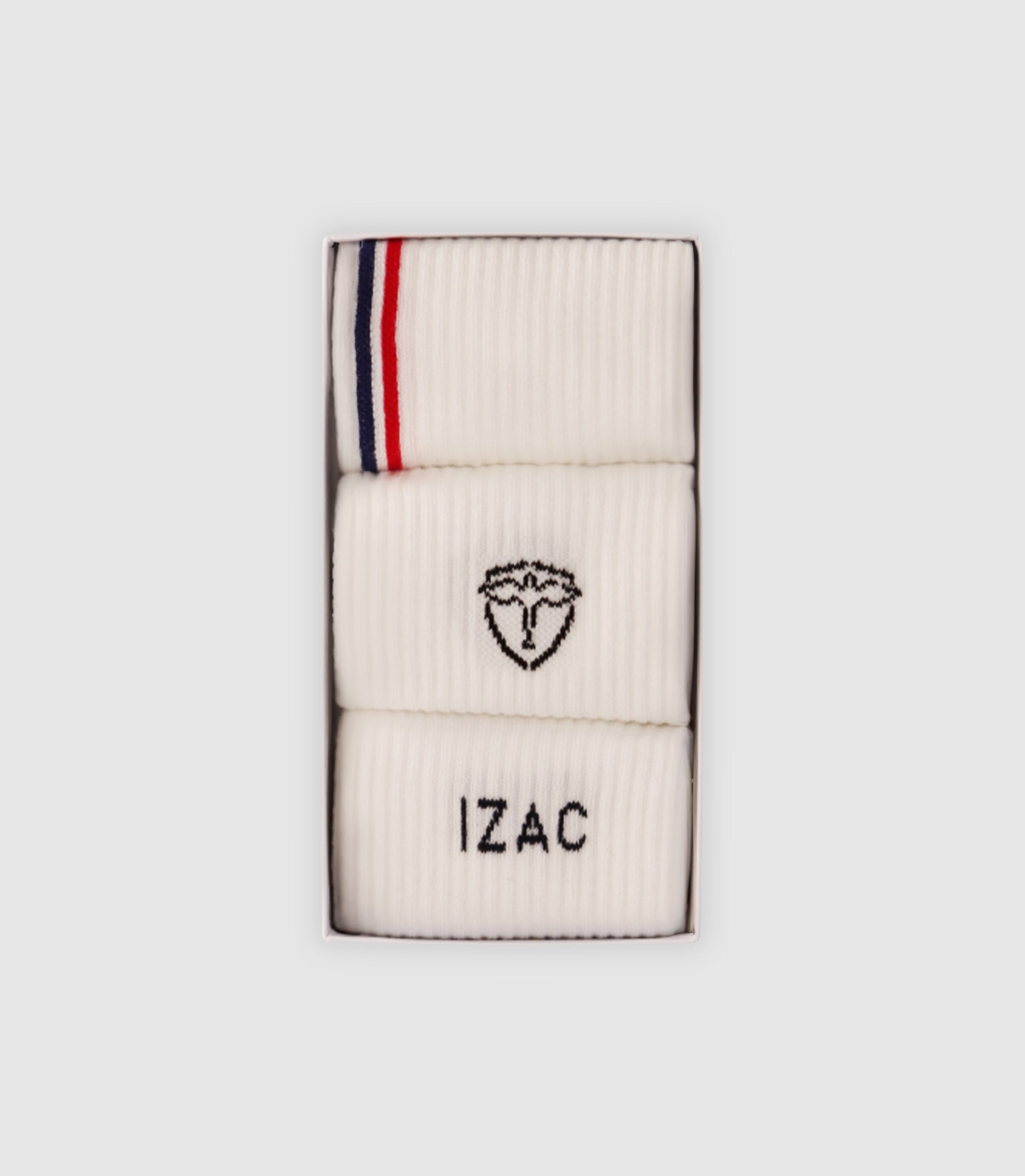 Boite de chaussettes avec logo blanc - IZAC