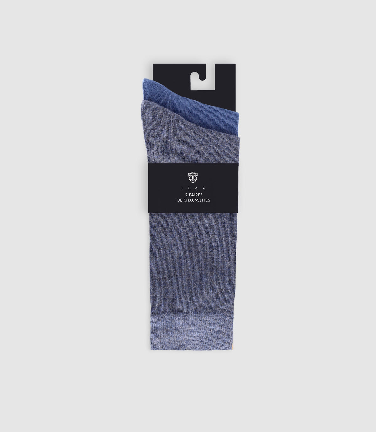 Pack de 2 chaussettes unies bleu - IZAC