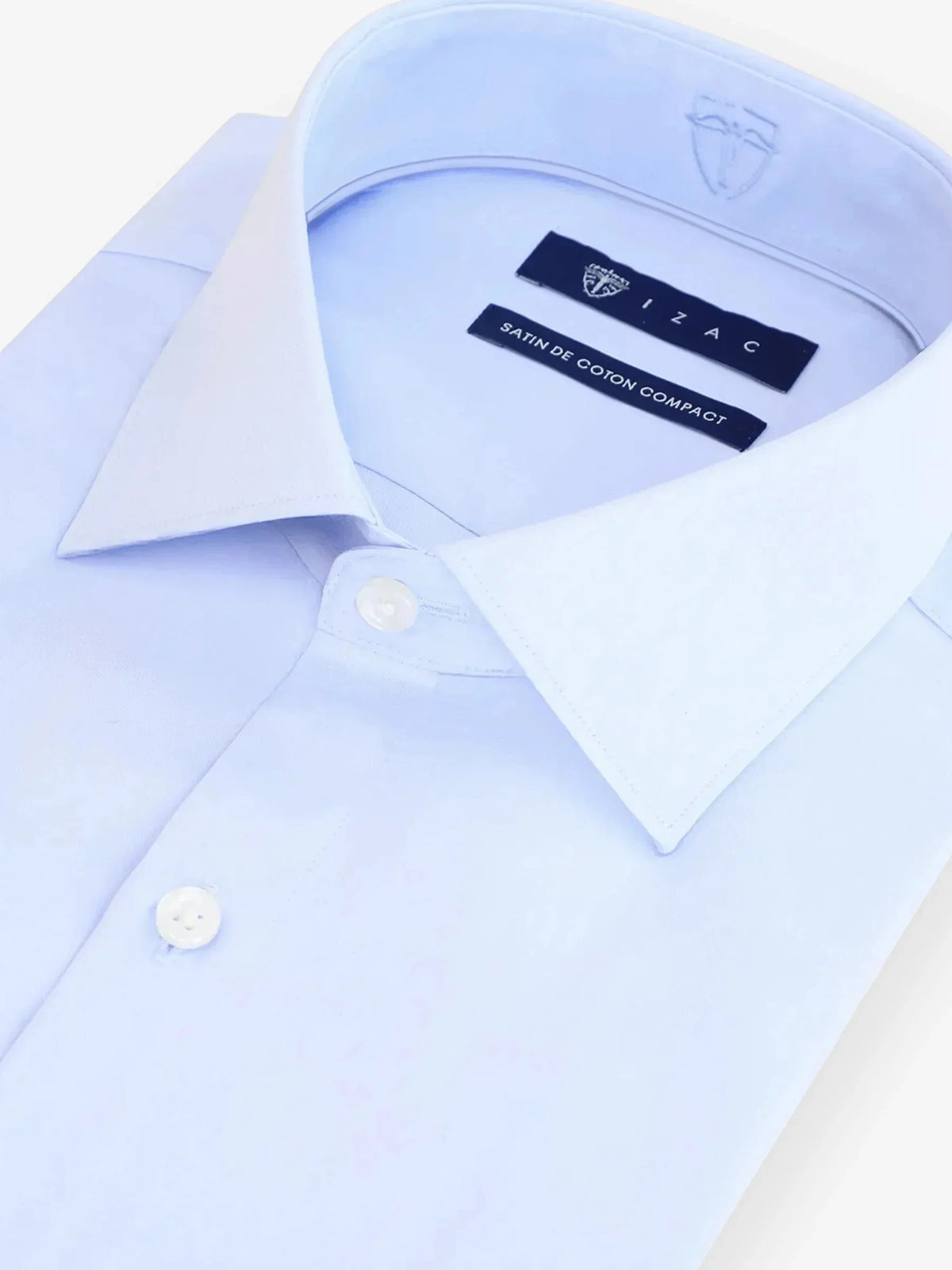 Chemise en satin de coton ciel