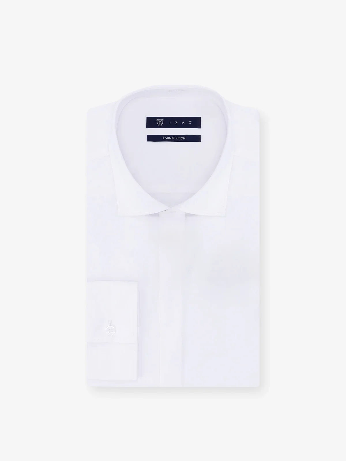 Chemise ville satin de coton blanc - IZAC