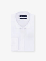 Chemise ville satin de coton blanc - IZAC