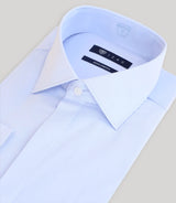 Chemise ville satin de coton ciel - IZAC