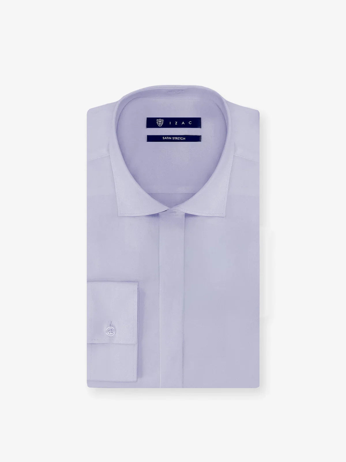 Chemise ville satin de coton gris - IZAC