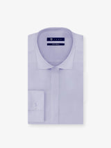 Chemise ville satin de coton gris - IZAC