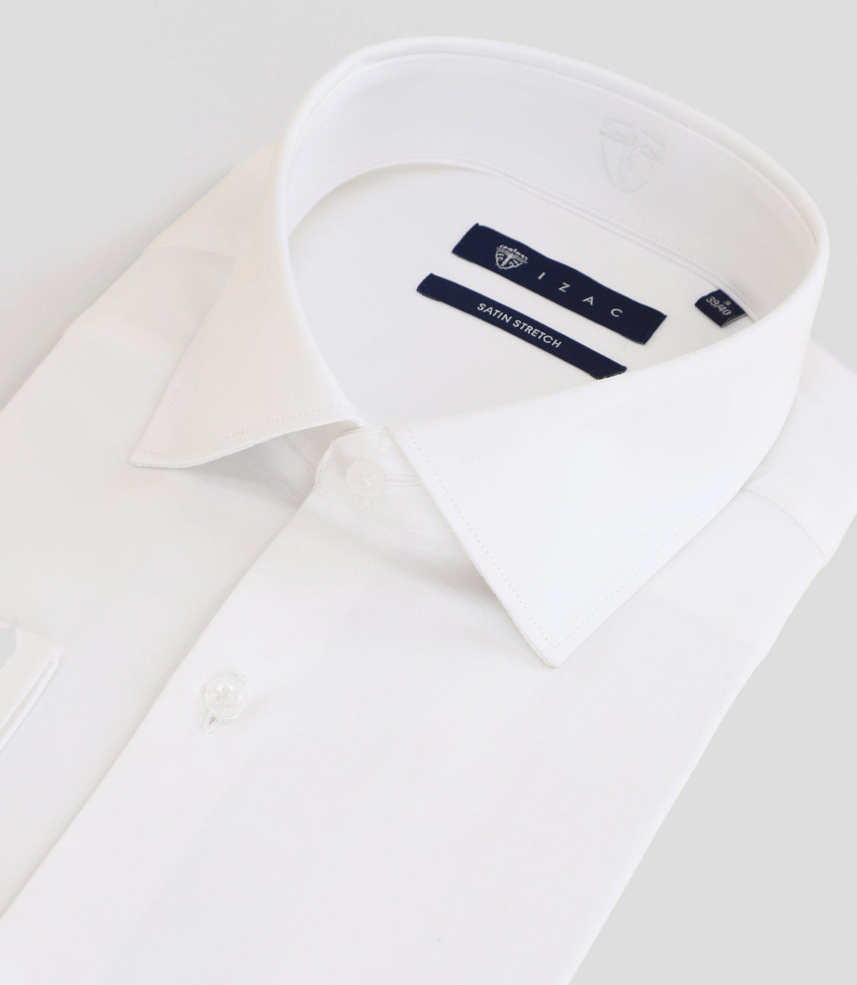 Chemise ville satin de coton écrue - IZAC