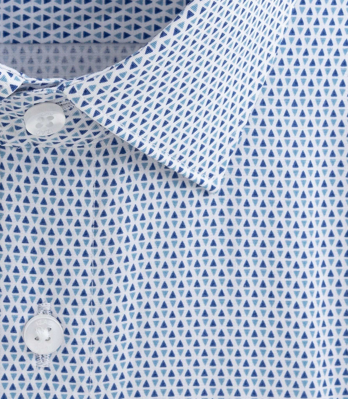 Chemise à imprimé micro motif bleu "Dang" - IZAC