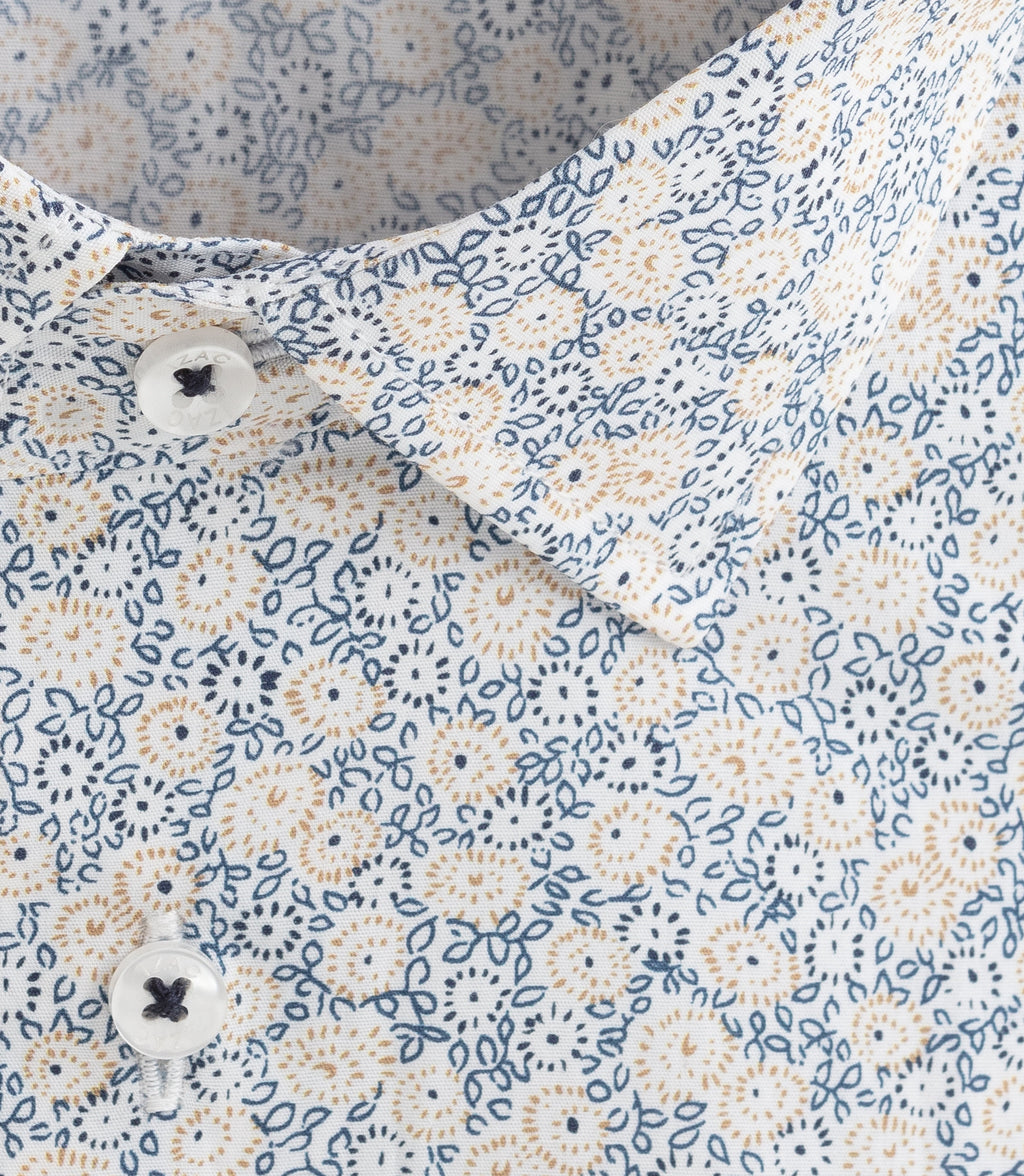 Chemise à imprimé floral beige "Delice" - IZAC