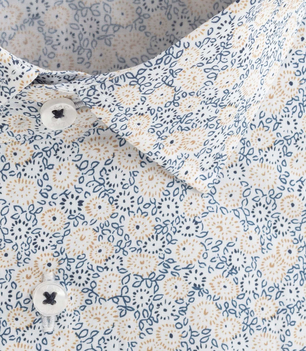 Chemise à imprimé floral beige "Delice" - IZAC