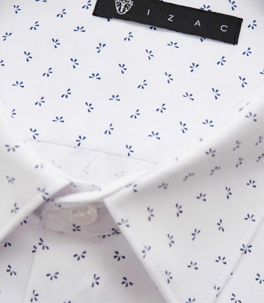 Chemise ville blanche et marine "Difast008" - IZAC