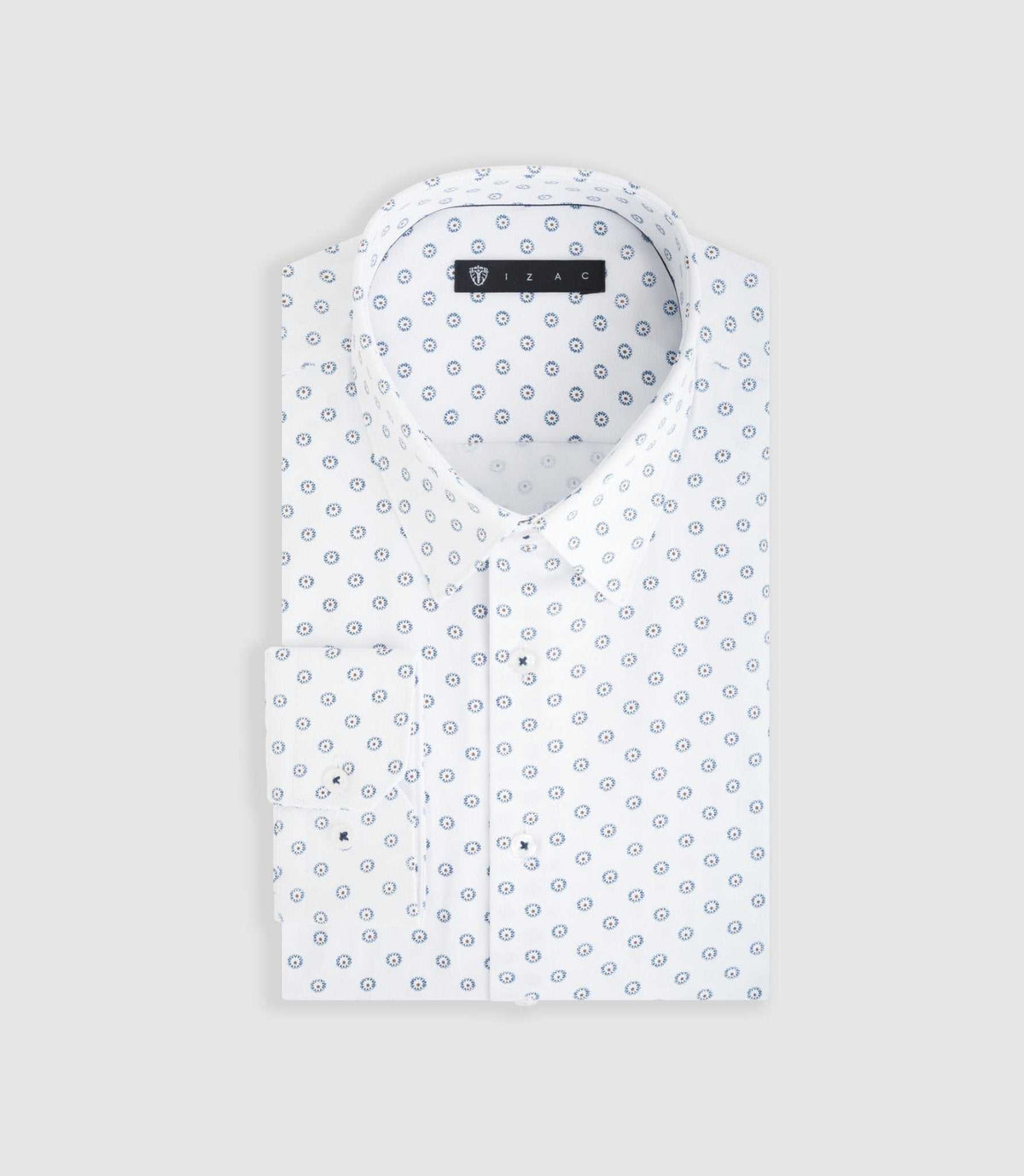 Chemise ville blanche et marine "Difast009" - IZAC