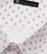 Chemise ville blanche et orange "Difast009" - IZAC