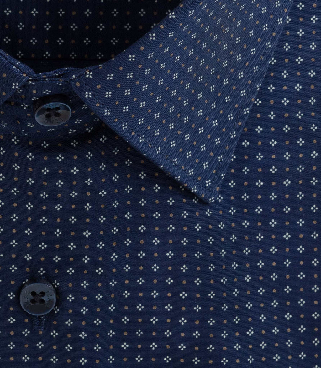 Chemise à imprimé micro motif marine "Dixon" - IZAC