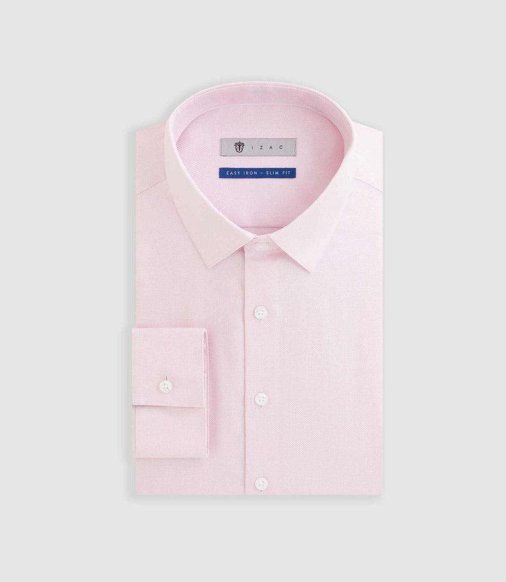 Chemise repassage facile rose "Donjon" - IZAC